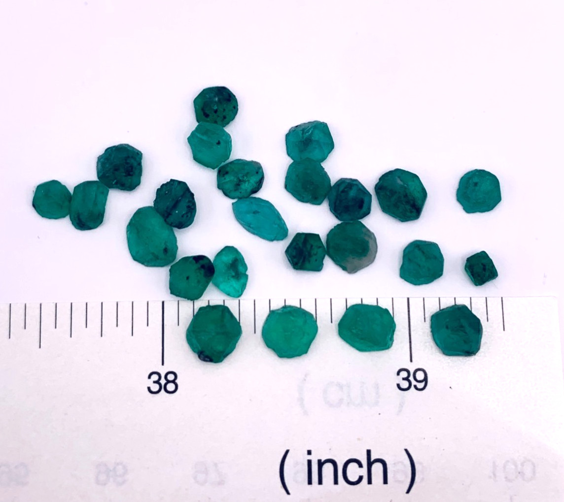 Emerald Preform Rough Lot 14 Pcs 10.90 Tcw Clarity I1 Natural Green Brazil N017