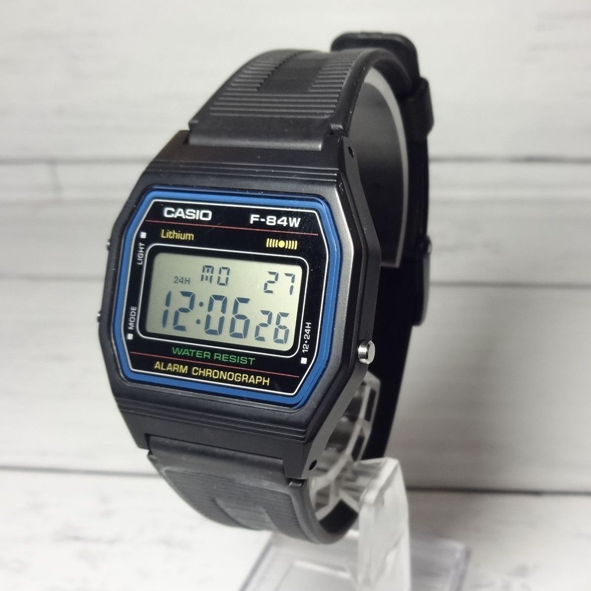 CASIO F-84W Digital Watch Black Pre-Owned Tested Working Lightweight