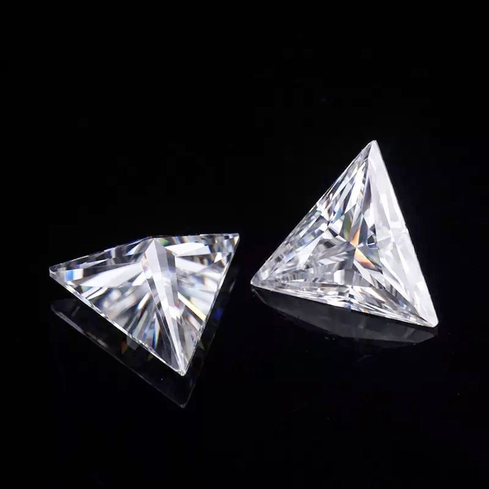 Triangle Cut GRA Certified Moissanite Loose Stone VVS Clarity D Color