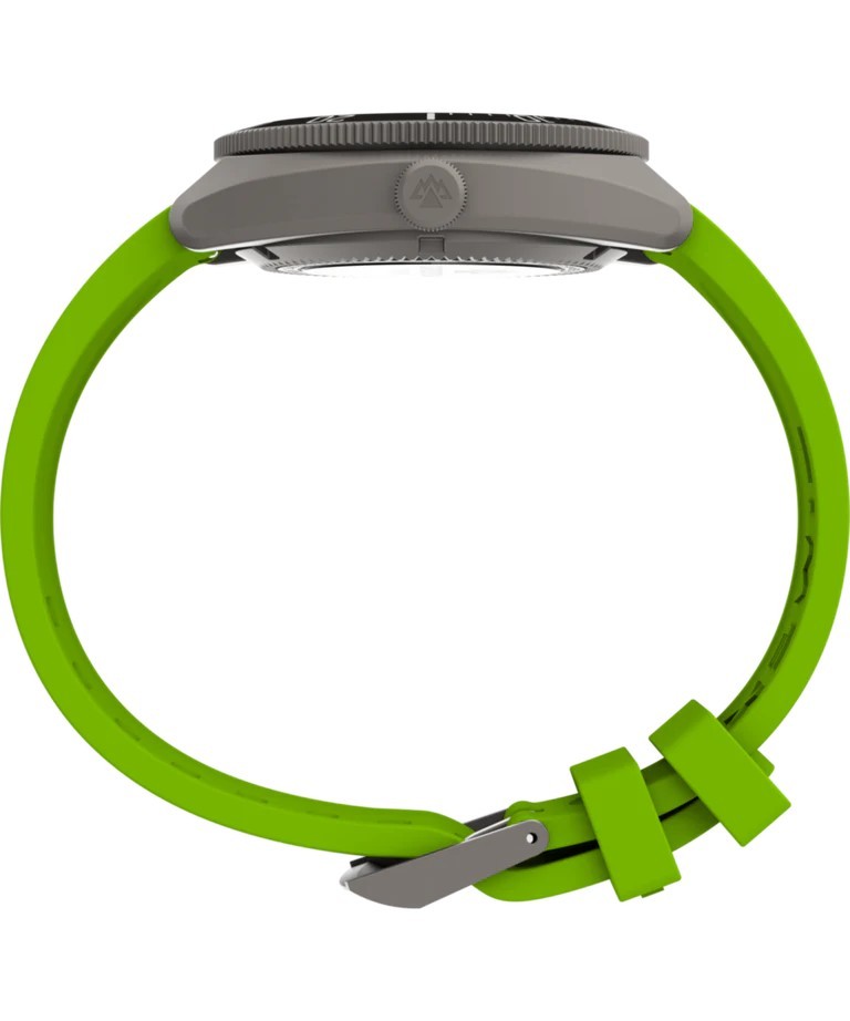 TIMEX Expedition® Pioneer Titanium Automatic 41mm HNBR Lime Green Rubber Strap