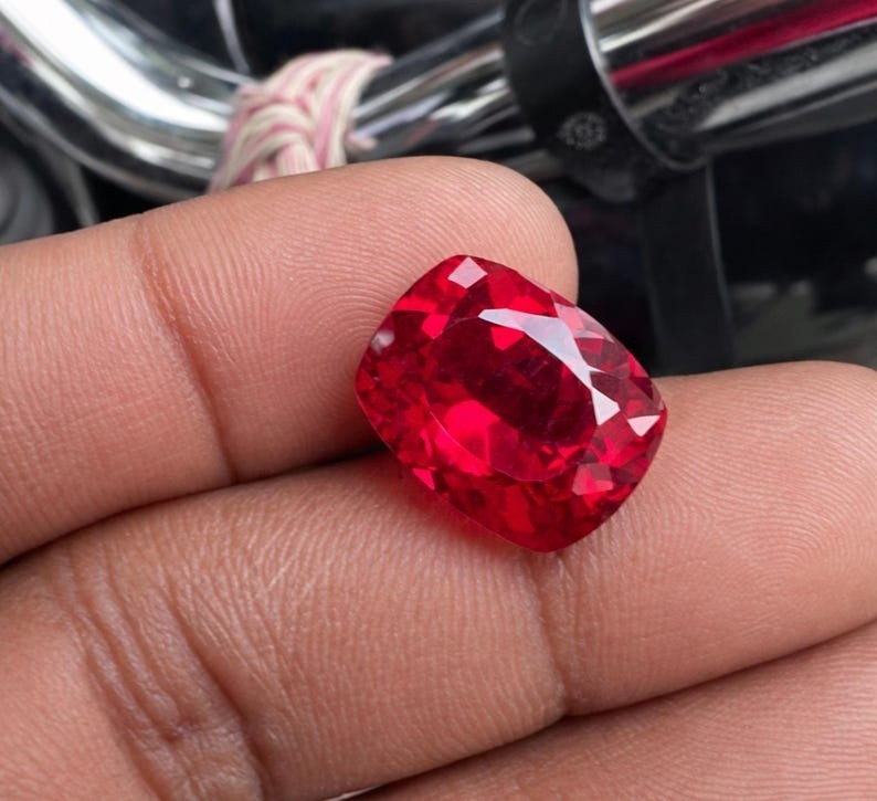Mozambique 9.02 Ct Natural Red Ruby Cushion Cut Certified Loose Jewelry Gem