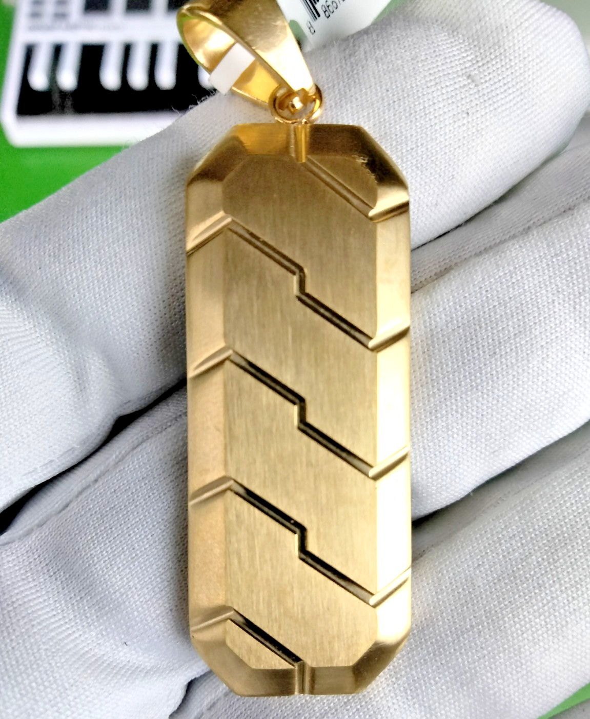 Invicta Elements Modern Men Gold Tone SS Pendant + Chain In Black Jewelry Pouch