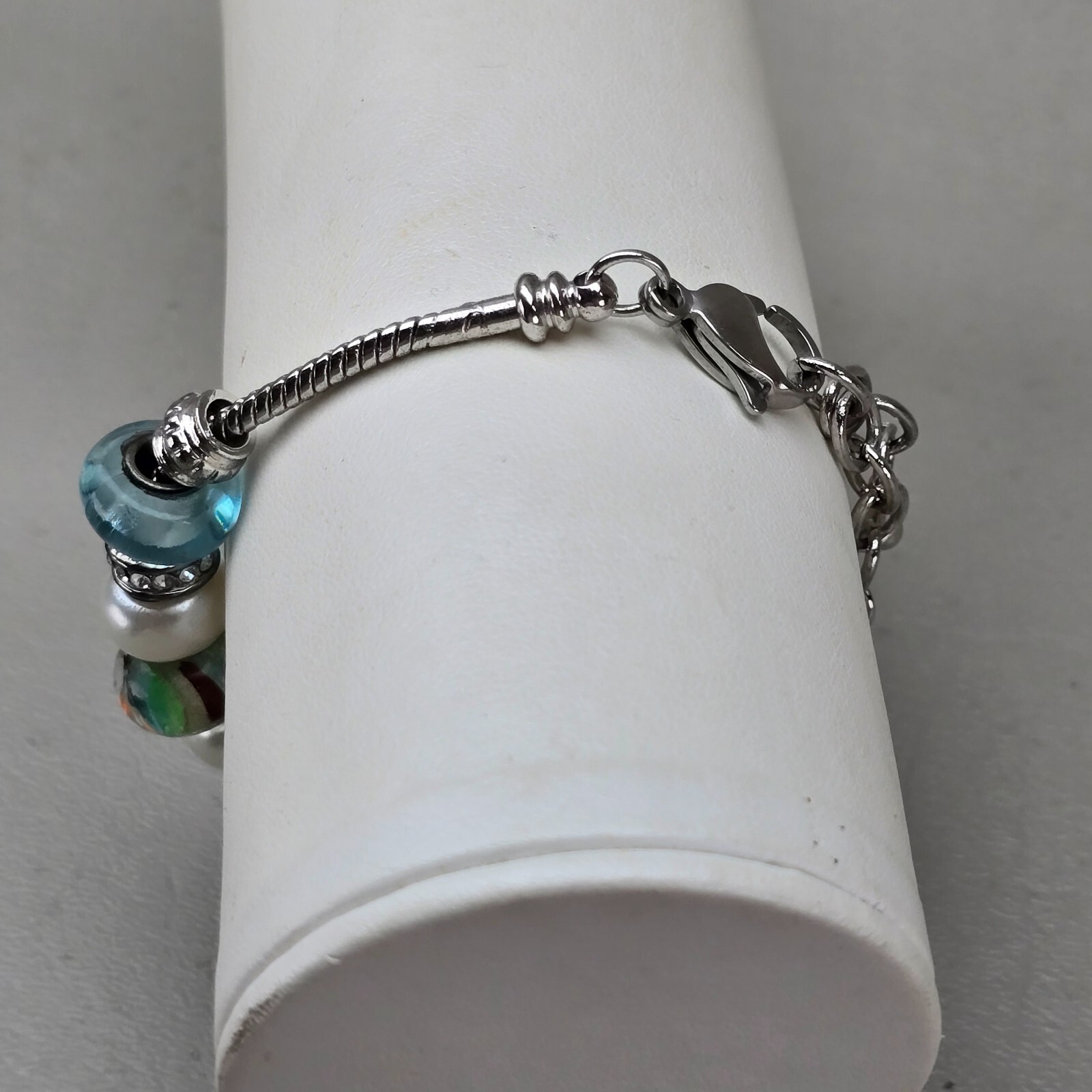 Bella Perlina Bracelet Rhinestones Blue Iridescent NEW