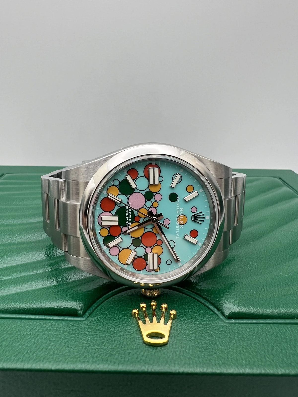 Rolex Oyster Perpetual 39mm 114300 Custom Celebration Dial Box Set (124300 style