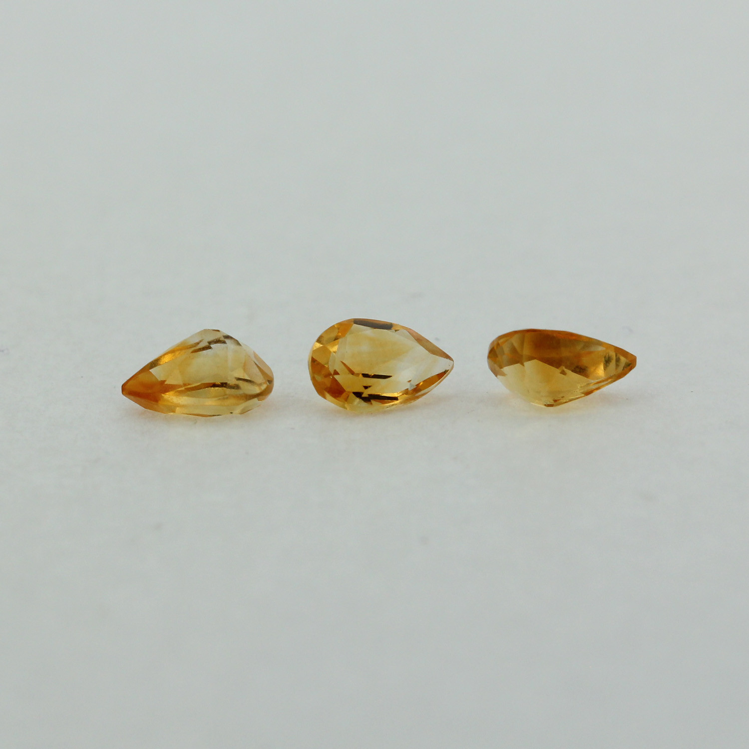 Loose Pear Shape Cut Genuine Natural Citrine Stone Single Yellow Birthstone