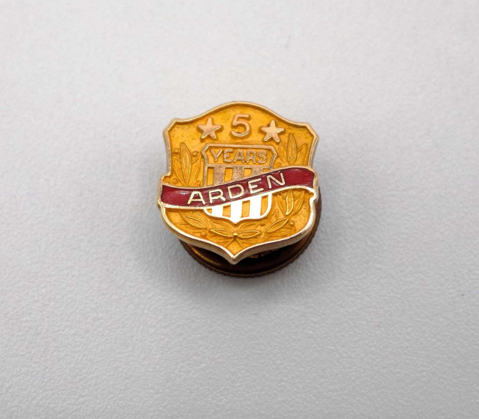 Vintage Arden Milk 5 years of Service 10k Employee Tie Tack Dairy Advertising