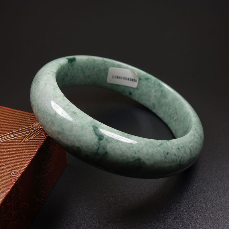 61mm Certified Grade A 100% Natural Green Jadeite Jade Bracelet Bangle Z06921