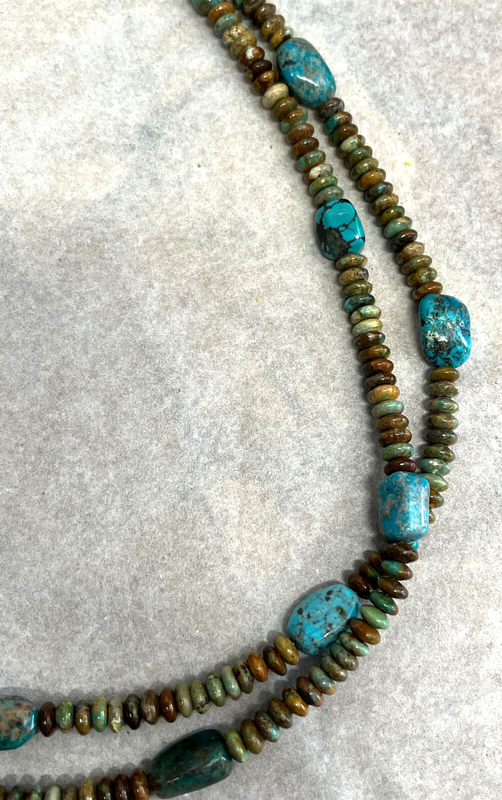 Mine Finds By Jay King Signed Turquoise Sterling Silver Beaded Necklace w/ Box