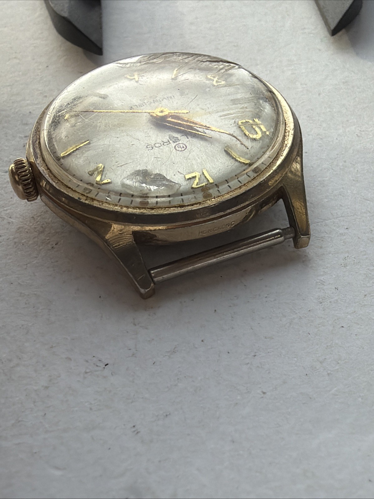 AY99 VTG Mens Helbros Automatic Rare 33mm Mens Watch Parts Repairs As Is**