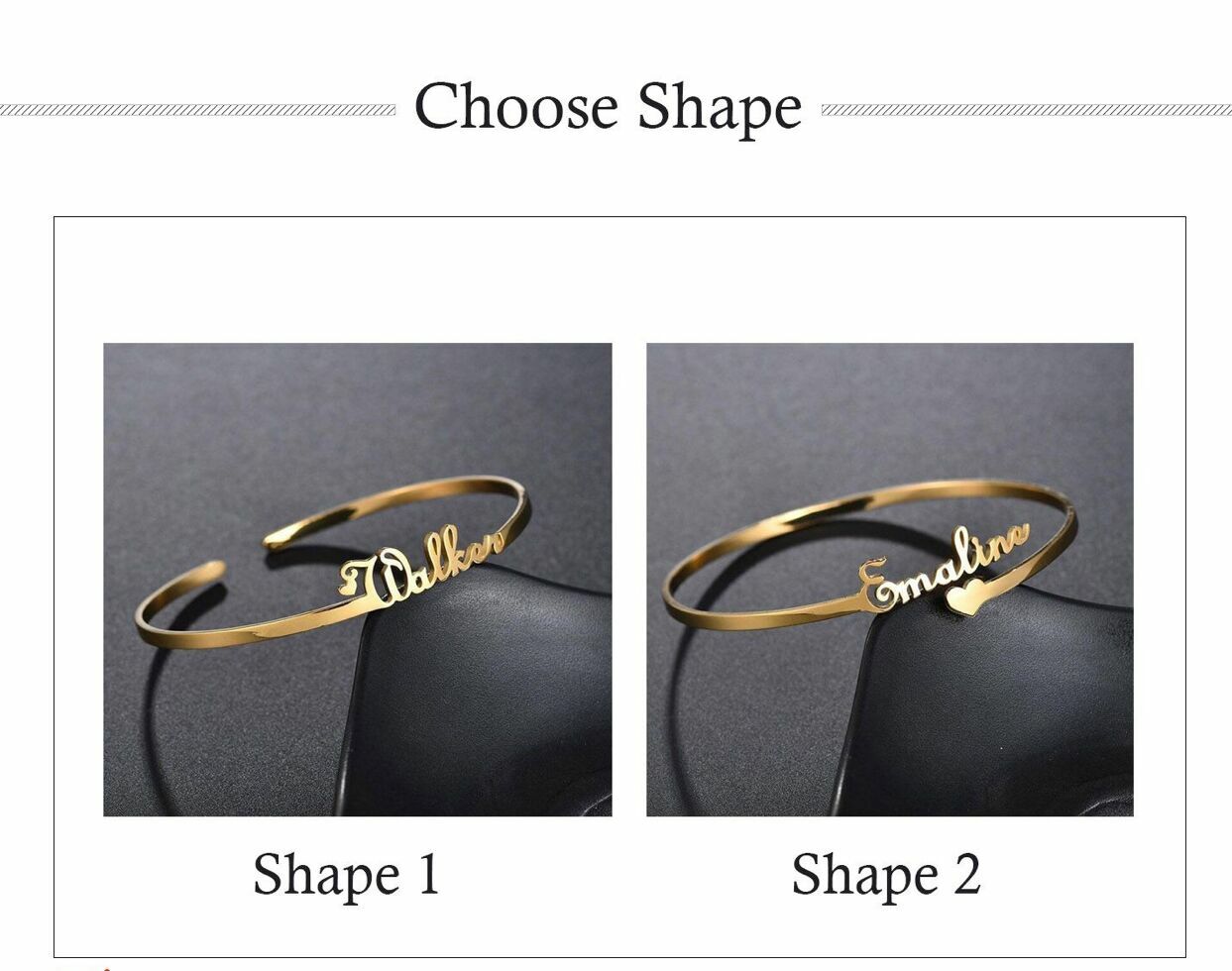 Custom Name Bangle Nameplate Open Cuff Bracelet Stainless Steel Women Jewelry