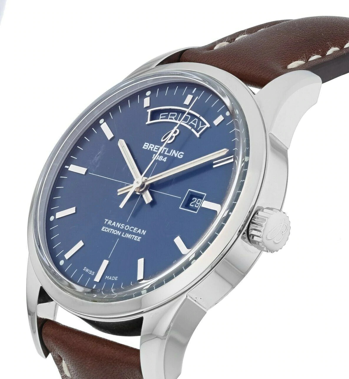 Breitling Transocean Day & Date ”Aurora Blue” Limited Edition of Only 1000 Pcs