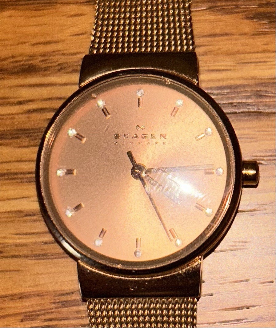 Skagen SKW2107 Women’s Rose Gold Dial Gold Mesh Bracelet Quartz 30m Watch