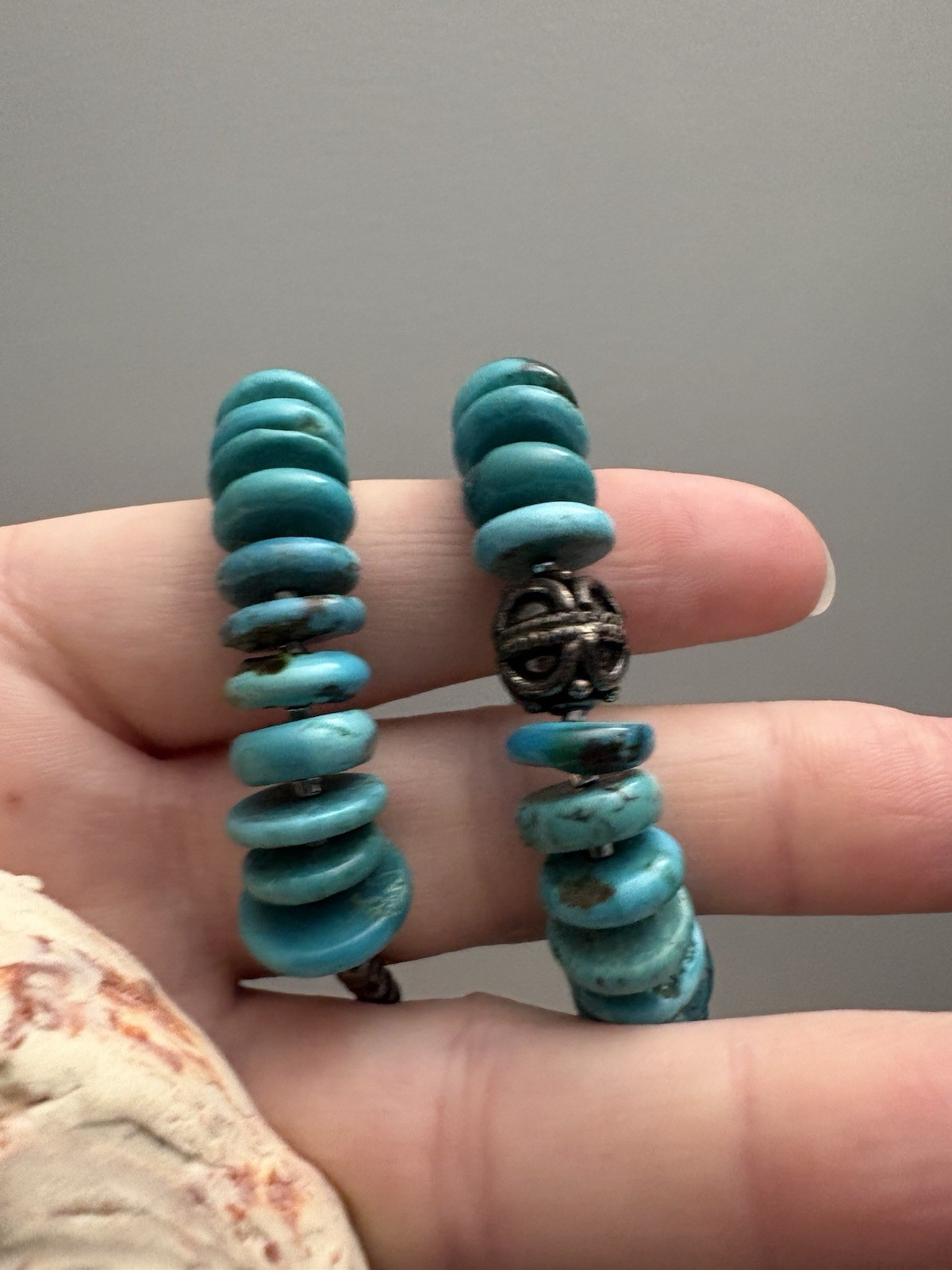 Handmade Statement Clay Horse Head and turquoise Bead Necklace