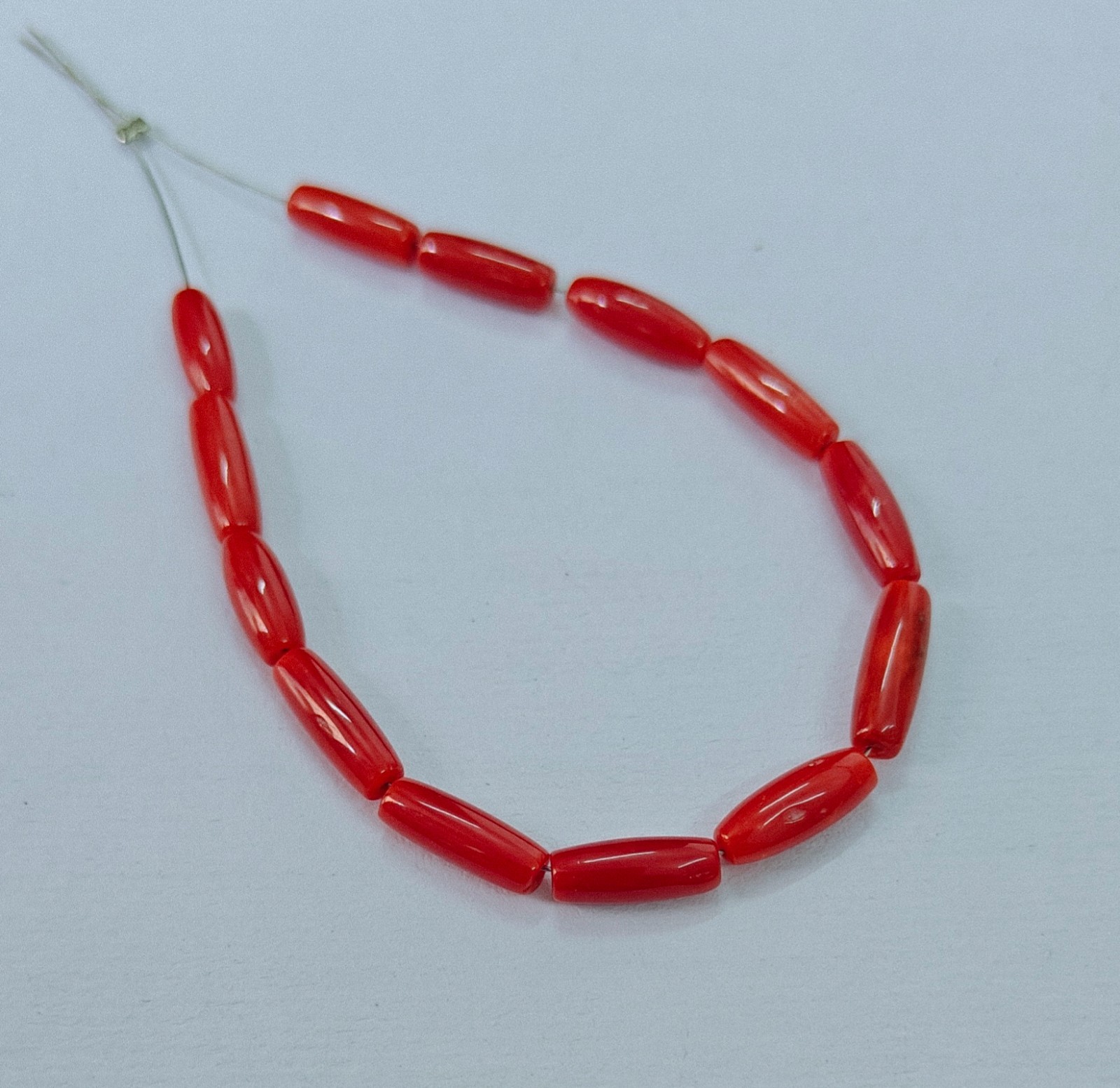 Italian Red Coral Drum Beads Loose Gemstone Organic Beads Jewellery Supply 26 Ct