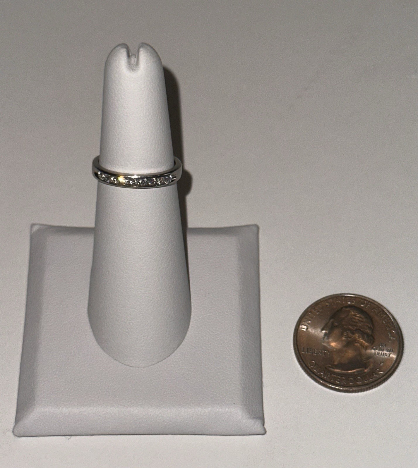 Artcarved Palladium 950 NATURAL .22CT DIAMOND WEDDING BAND RING 2.1G Sz 5