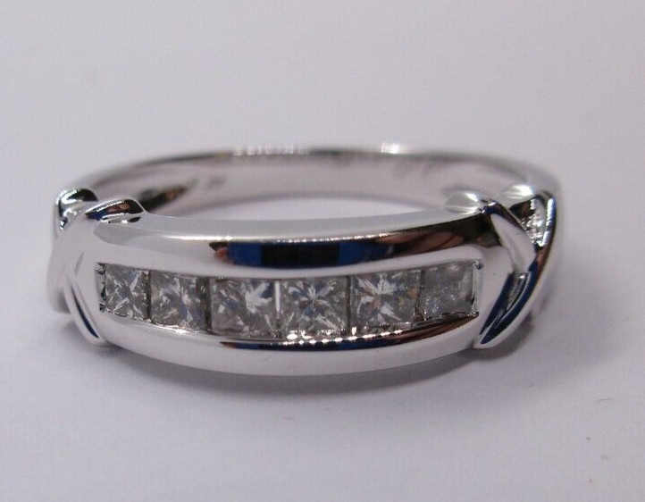 14K White Gold Diamond Wedding Band Diamond=1.00 Carats F-SI1 Value=$5,750