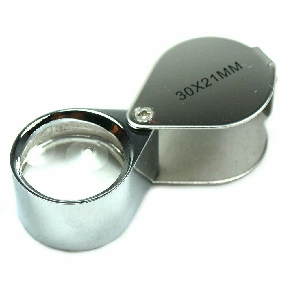 Two jeweler Loupes 10x-20x Triplet-30x21mm Magnifying Glass with storage cases