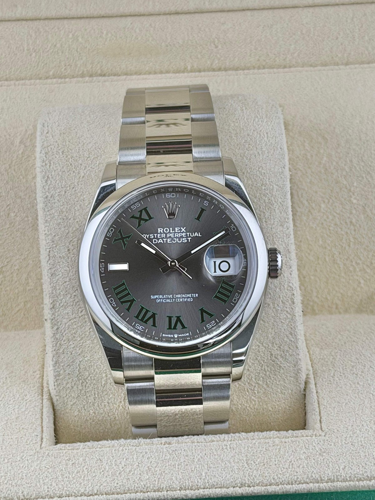 2026 Rolex Datejust 36 “Wimbledon” 126200 36mm Stainless Steel Oyster – New Box