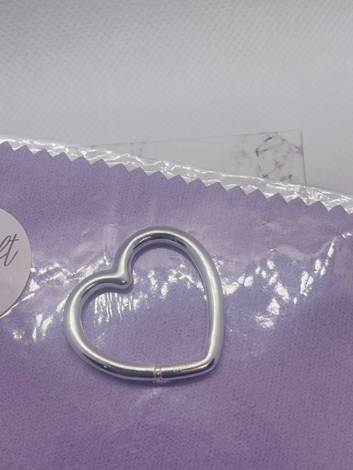 Brand New S925 Tous Silver Heart Ring 3.85 cm SKU: 1002762000
