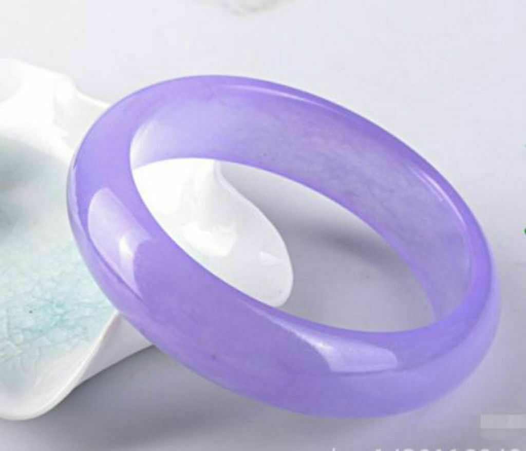 Natural Deep Violet Alexandrite Jade Gemstone Bangle Bracelet 56-62mm Jewelry