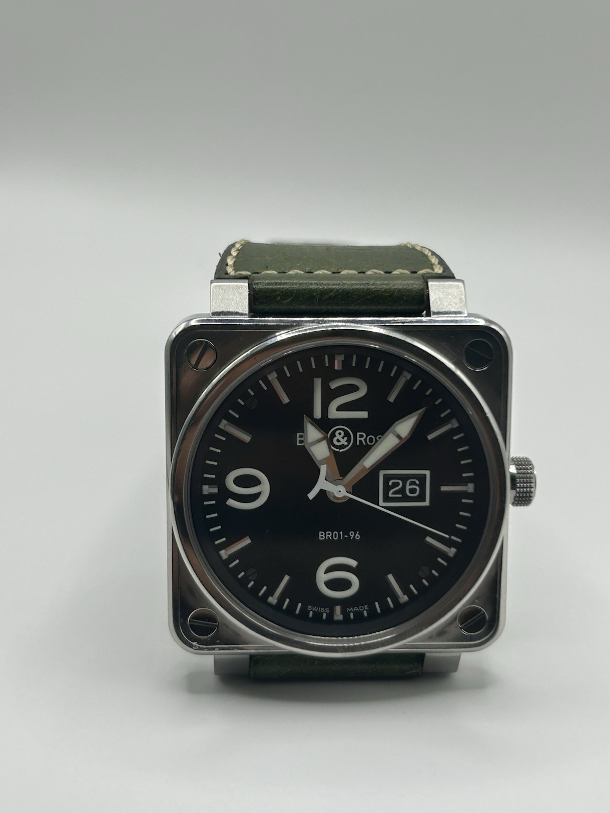 Bell & Ross BR 01-96 Automatic 46mm Square Black Dial Date 100m Read description