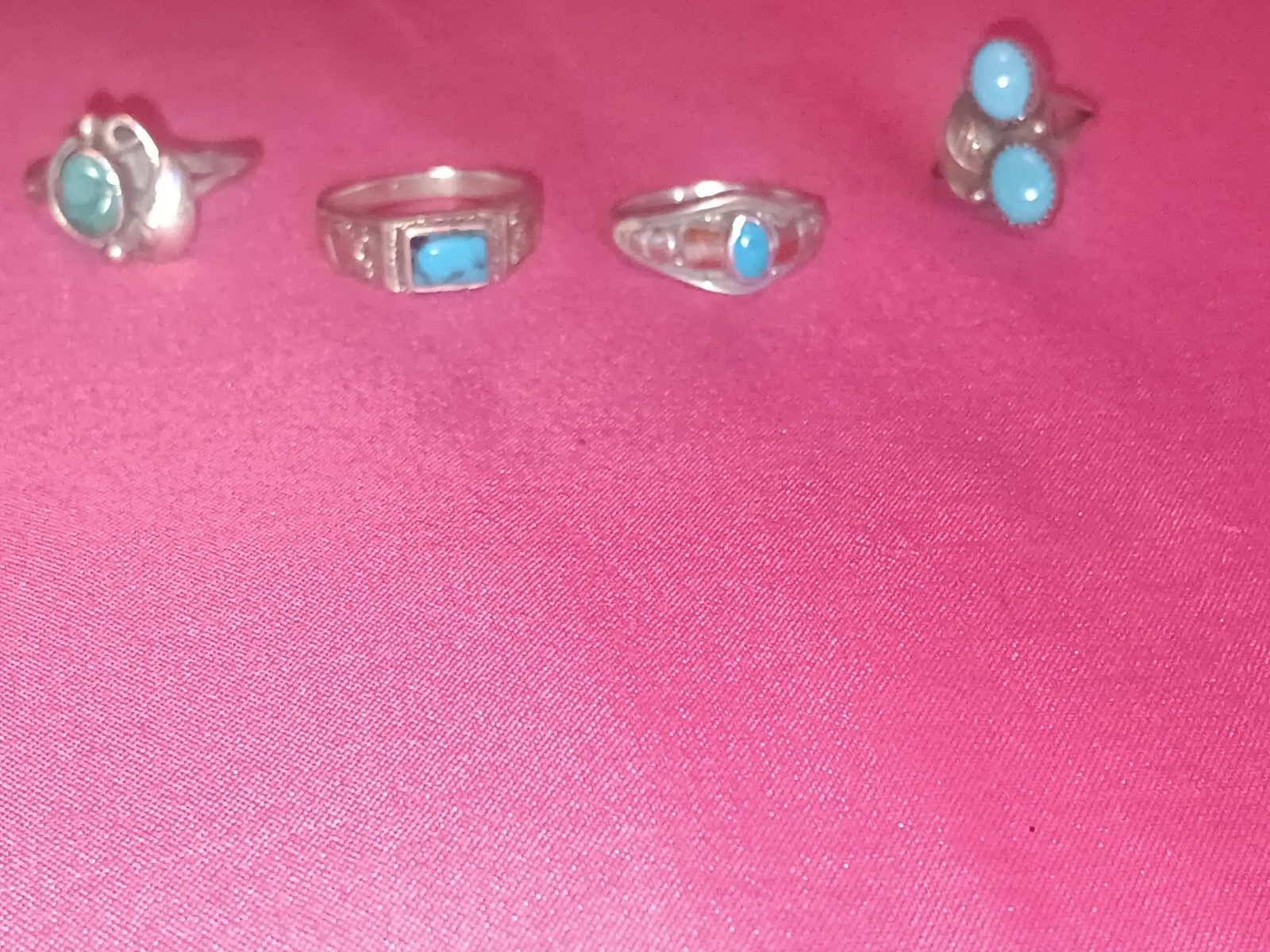 8 vintage southwestern Navajo jewelry pieces 4 rings 4 bracelets