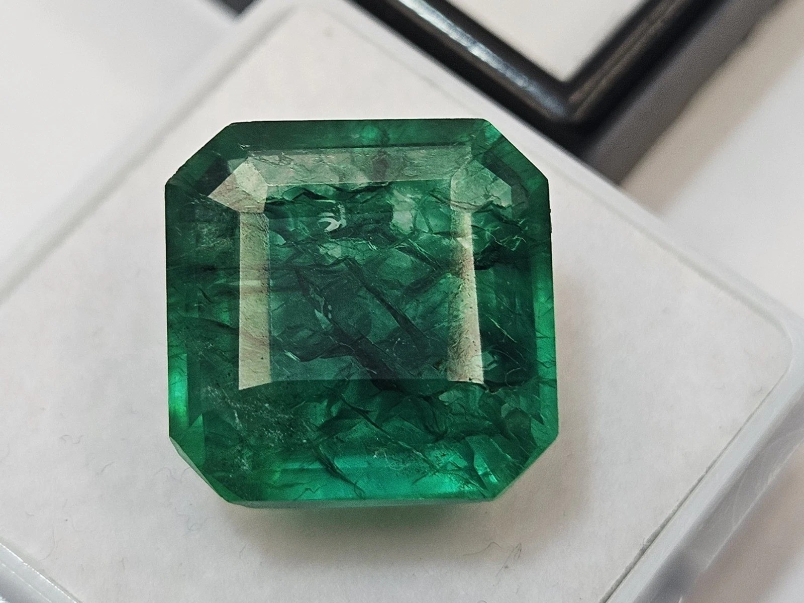 Green Emerald Colombian Square Cut 10-12 Ct Natural Loose EGL Certified Gemstone