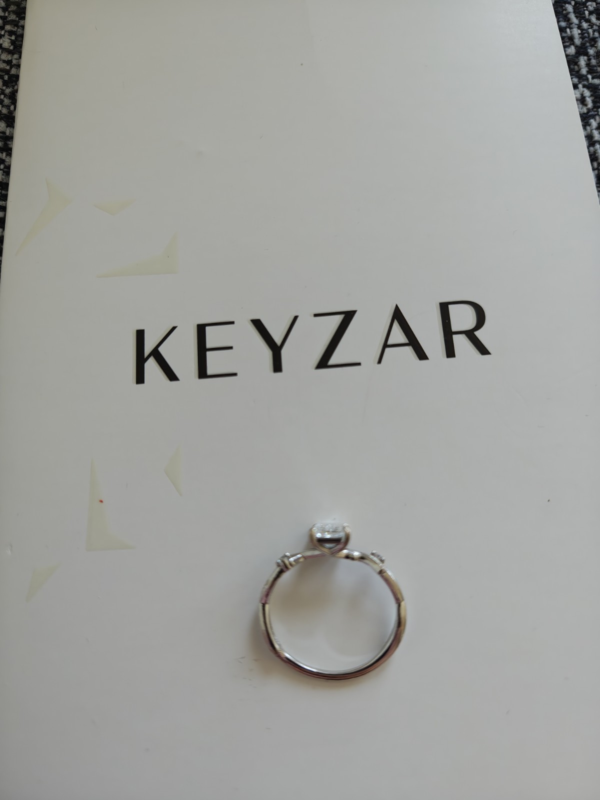 1.06 Carat Diamond Engagement Ring White Gold Band Radiant Cut F VS2 Lab Grown