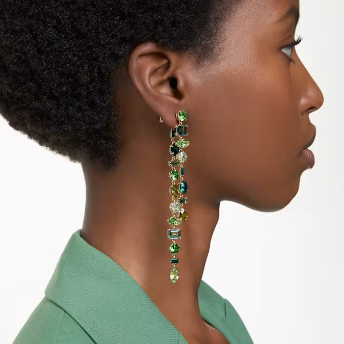 Swarovski Gema drop earrings Mixed cut