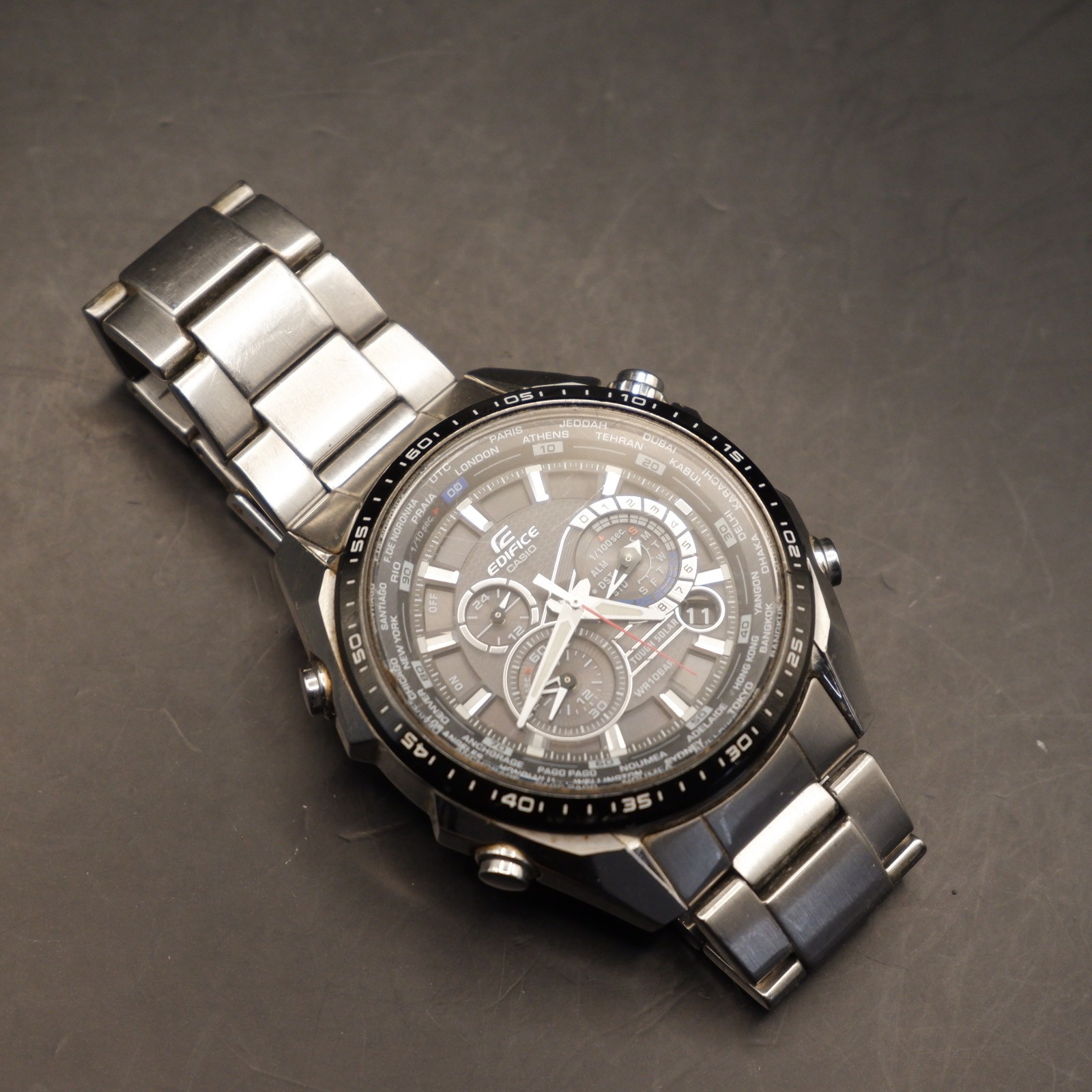 Casio Tough Solar Chronograph Watch Ref EQS-500 Short Bracelet!