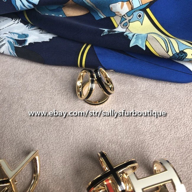 Sallys Quality 100% Brass & Enamel Scarf Ring Chain Buckles Brooch For Scarves