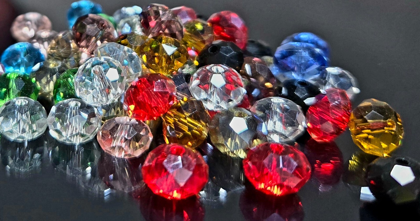 Crystal Beads 8mm Faceted Roundel Glass Beads for Jewelry Making 300 pcs