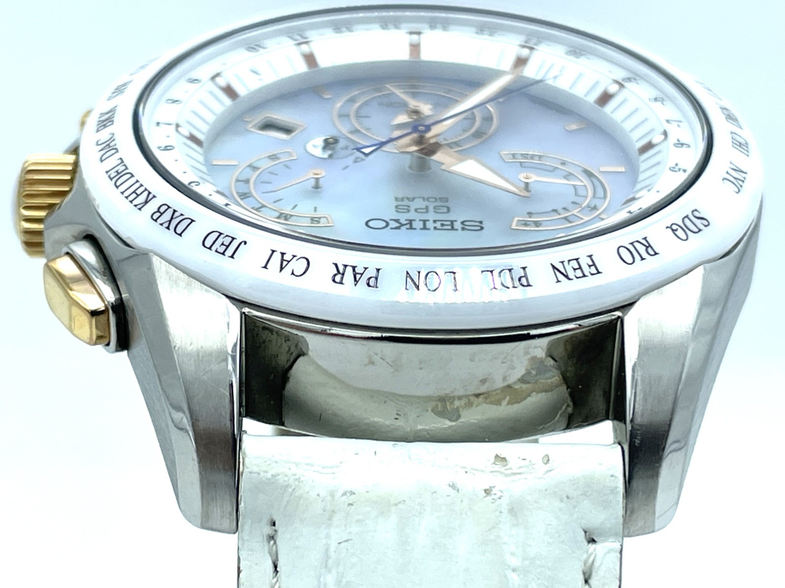 SEIKO ASTRON GPS Radio Wave Solar Men’s Watch Beautiful MOP Dial 8X53-0AJ0-2