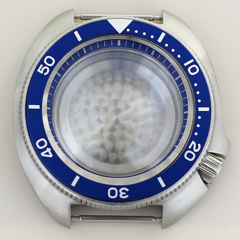 44mm Turtle Mod Stainless Watch Case Fit 28.5mm Dial For Seiko NH35 NH36 NH38
