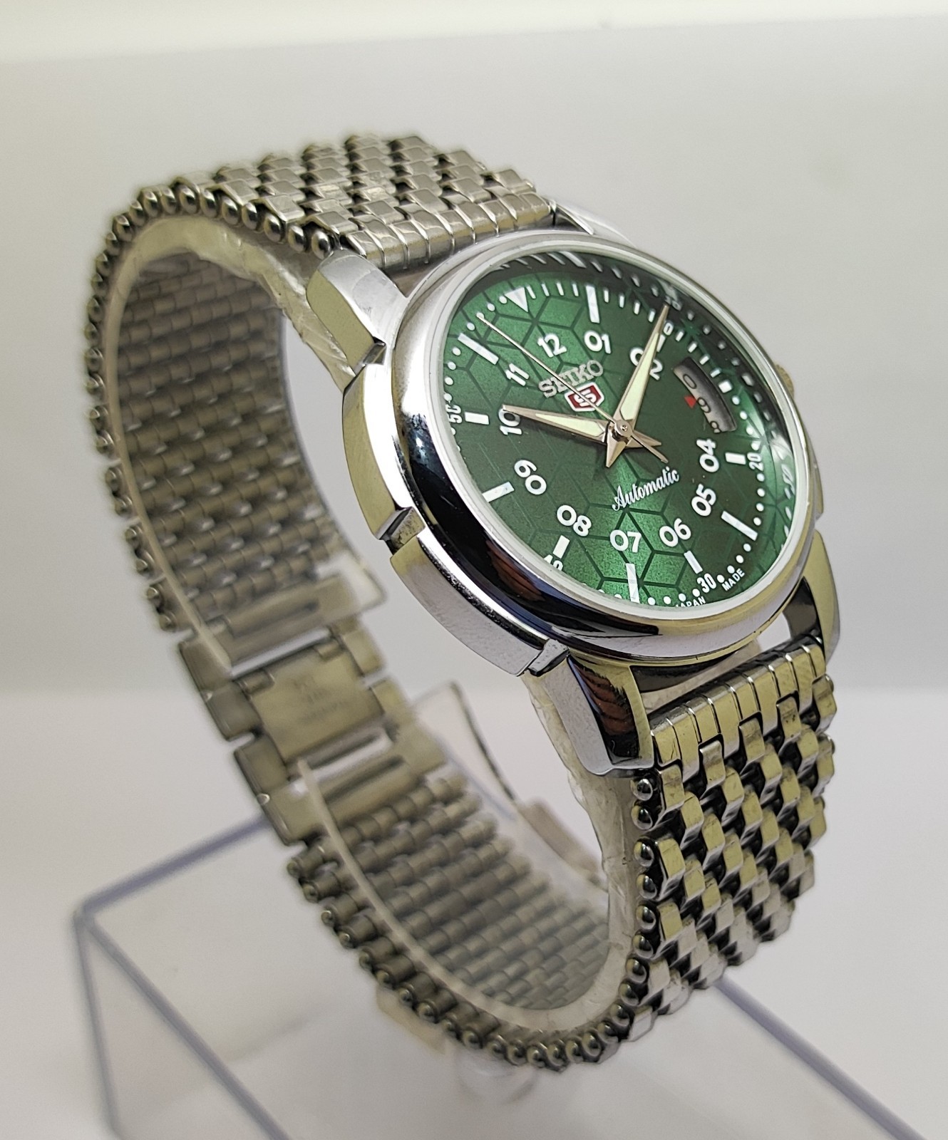 Refurbished Automatic Men’s Watch Day Date | Classic Vintage Style | Steel Strap