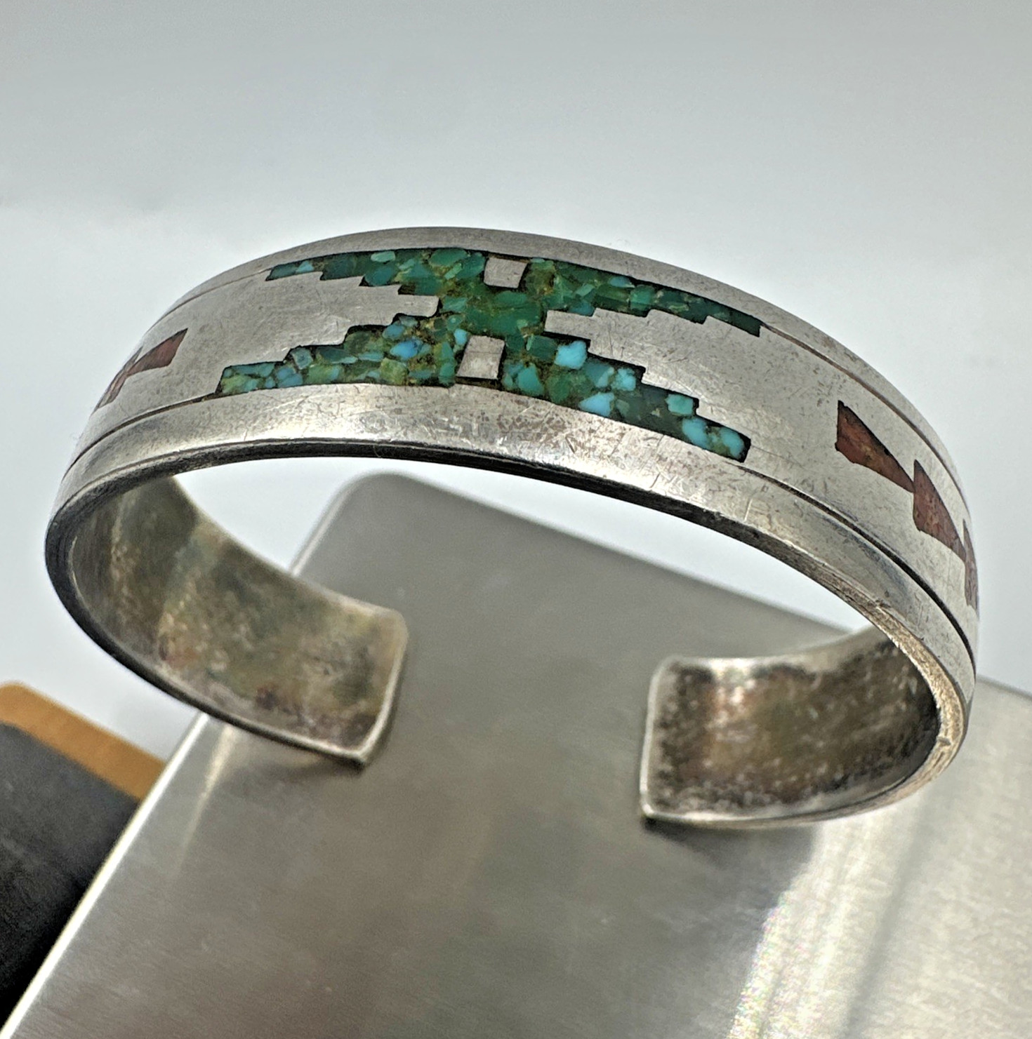 Vtg Early Tommy Singer Cuff Bracelet Sterling Sz 5.5 – ~6 Navajo 34.2g 13.5mm