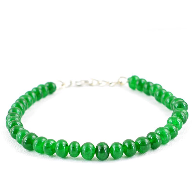 66.50 CTS EARTH MINED ROUND SHAPED RICH GREEN EMERALD BEADS BRACELET – BIG DEAL