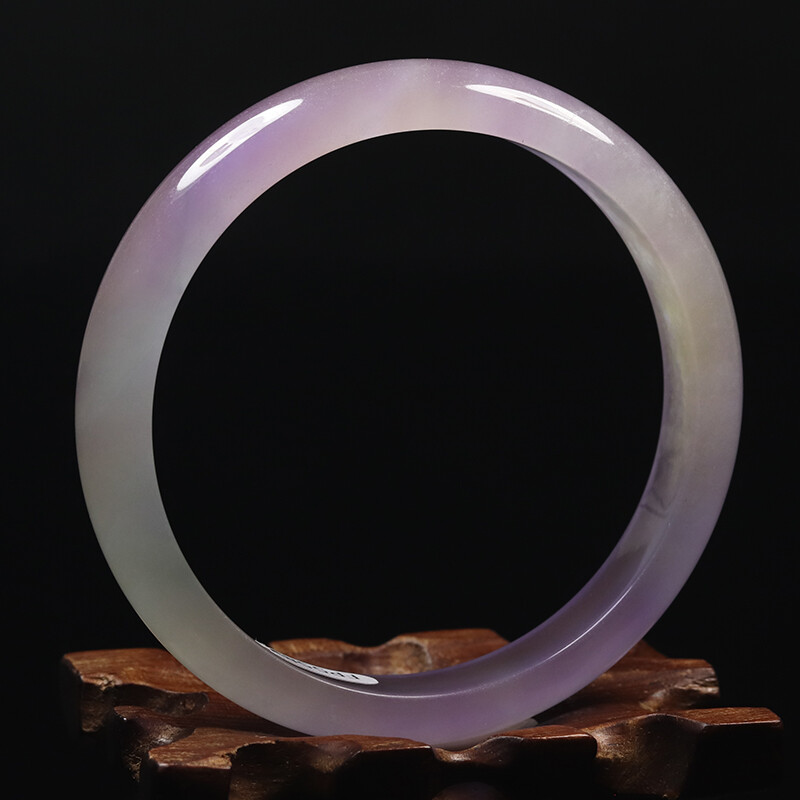 62mm Lavender Purple Icy Jadeite Jade Bangle Bracelet Women’s Chinese Jade 11221