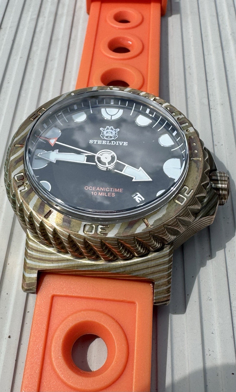 Steeldive SD1982Z Mokume Gane Automatic Dive Watch