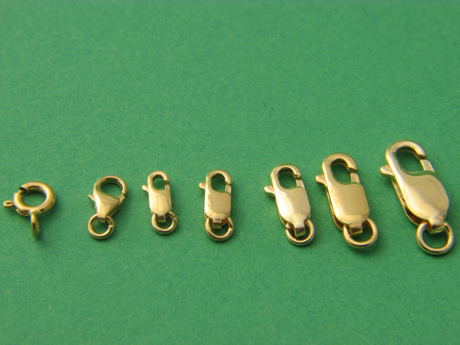 Solid Real 14k yellow gold Lobster Claw Clasp Spring Ring Clasp Wholesale prices