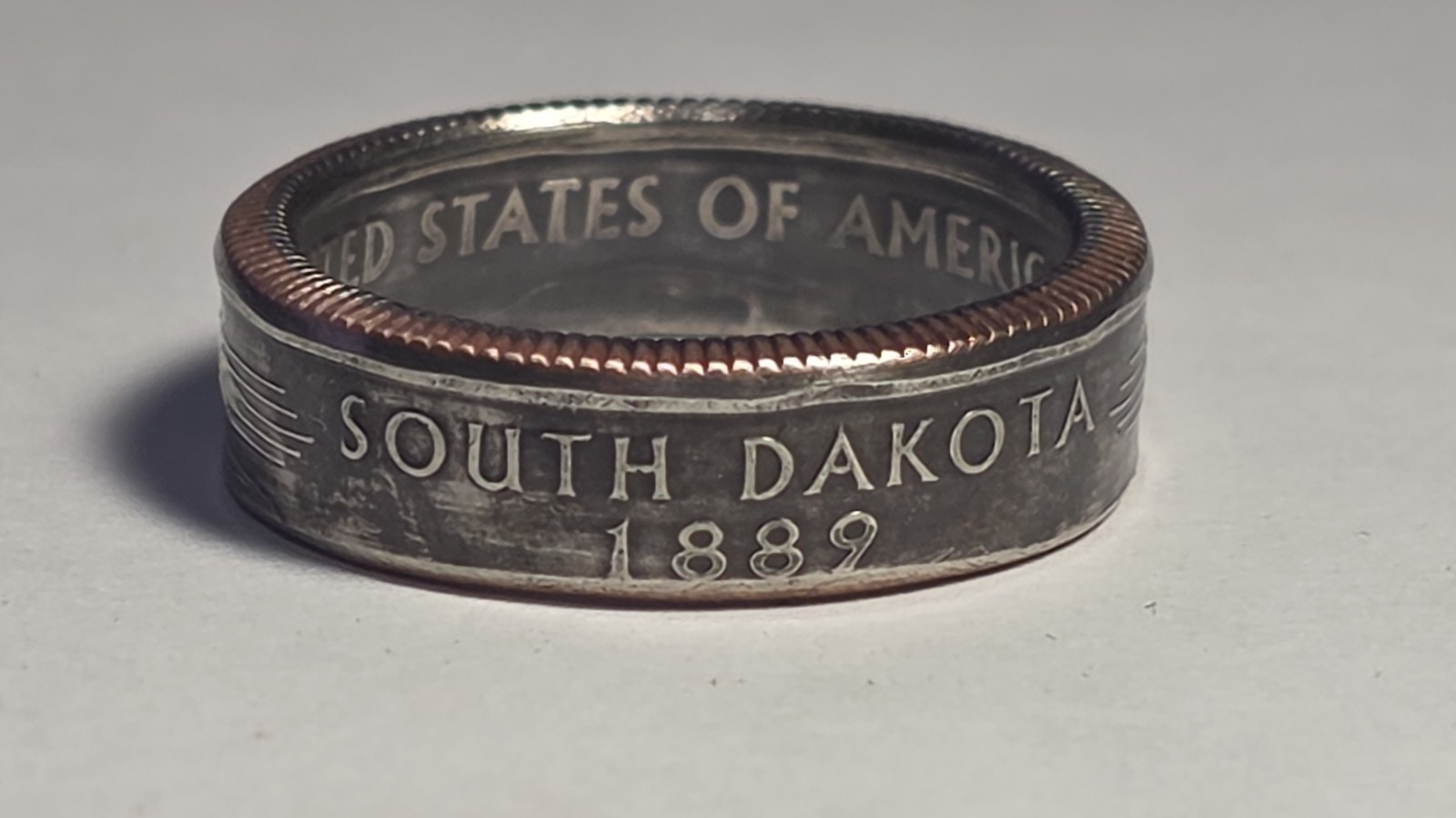 Handmade US State Quarter Coin Ring – Sizes 4-14 – Any State – Amazing Gift
