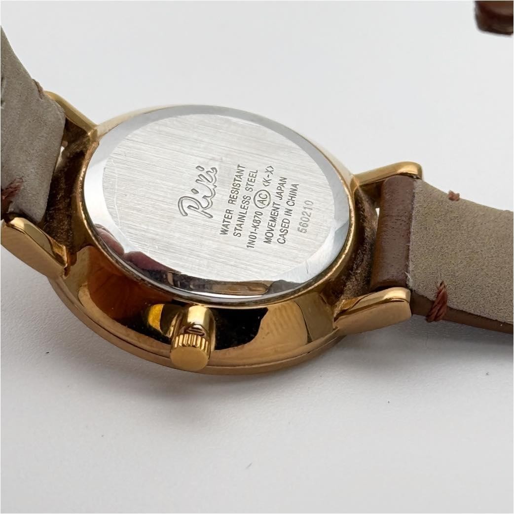SEIKO ALBA RIKI WATANABE 1N01K870 Leather Analog Watch Quartz Japan In hand