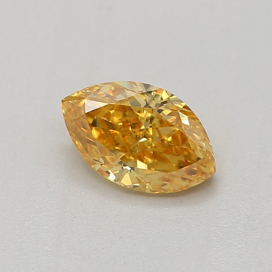 0.36 carat, Fancy Intense Orange Yellow, Marquise Shape, VS2 Clarity, GIA