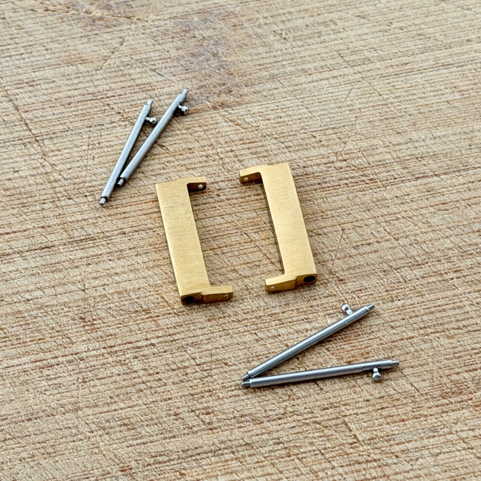 22mm to 20mm Watch Band Adapters (Quick Release) – Stainless Steel, Brushed