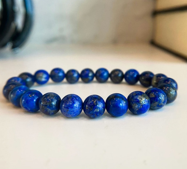 2025 HOT Handmade Natural Lapis Lazuli 7-8mm Eco Friendly Bracelet Gift Idea
