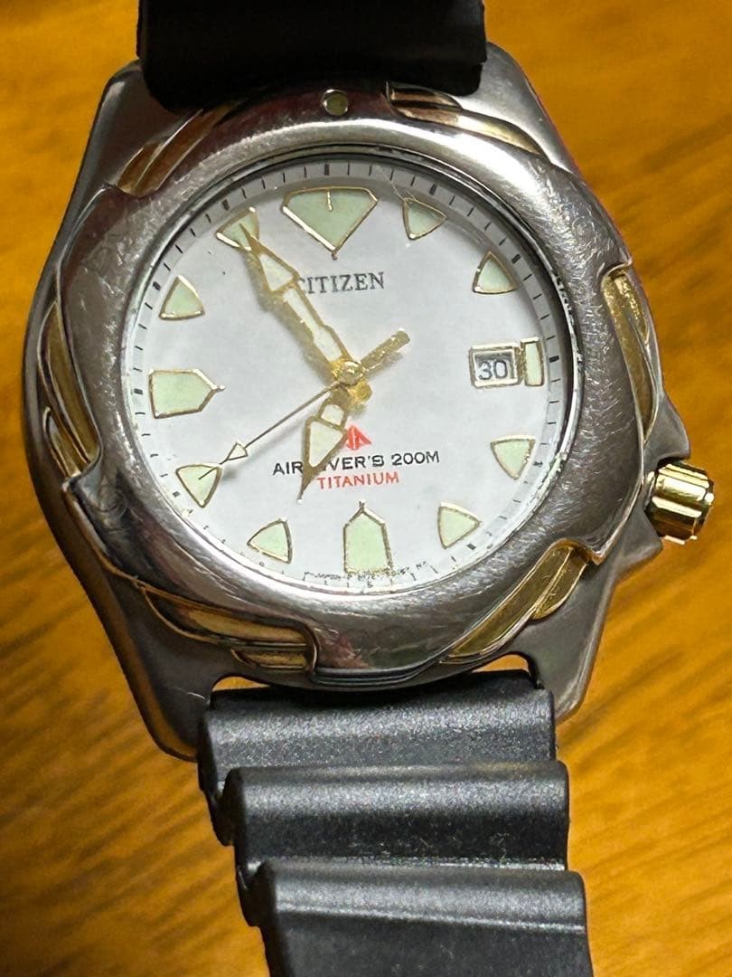 Working CITIZEN AIR DIVER 200M Citizen 370 From Japan
