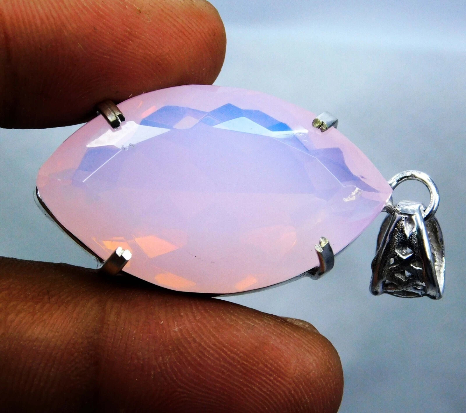 EGL Certified 61.50 Ct Natural Opal 925 Solid Silver Pendant Loose Gemstone