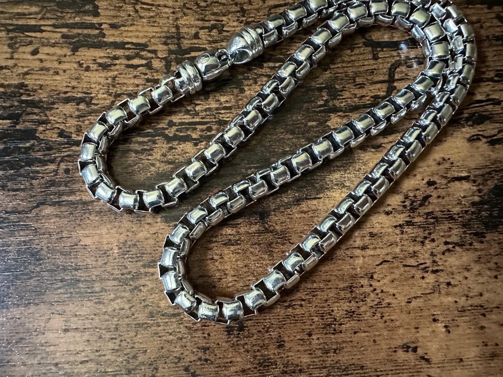 David Yurman Box Chain Necklace in Sterling Silver – 7.3mm – 20″ – FREE SHIP