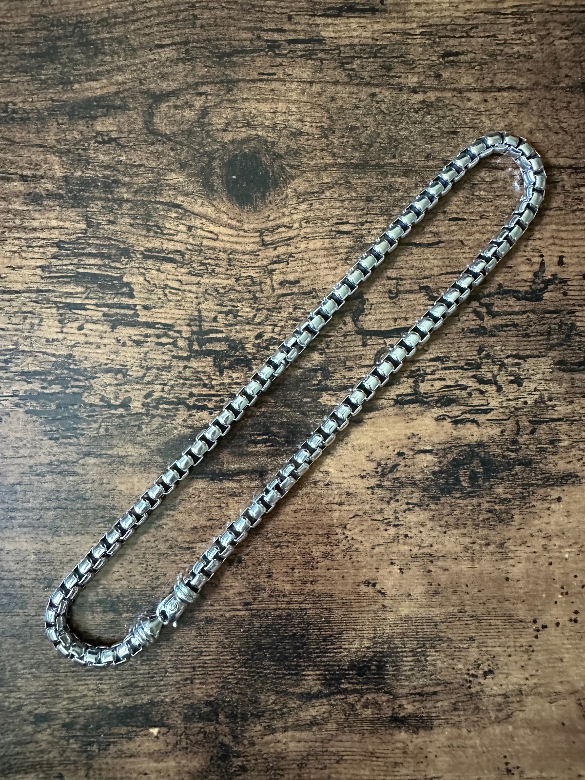 David Yurman Box Chain Necklace in Sterling Silver – 7.3mm – 20″ – FREE SHIP