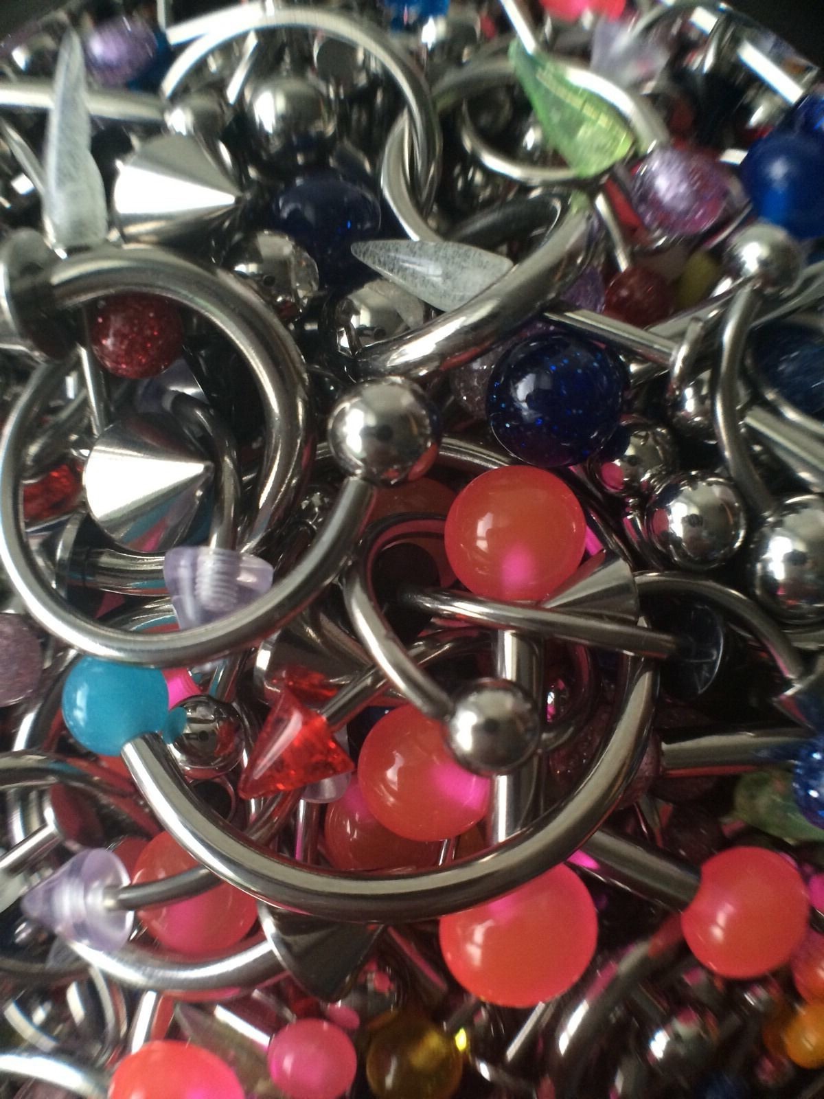 Wholesale 100+ Body Jewelry Tongue Belly Lip Eyebrow Barbell Rings Stud Piercing